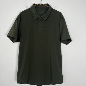 BYLT Blade Collar‎ Men’s Sz L Drop Cut S/S Polo Lux Shirt Performance Golf Green